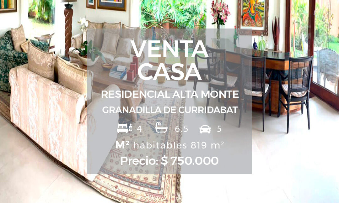 Se vende casa en Residencial Alta Monte en Granadilla de Curridabat (1)