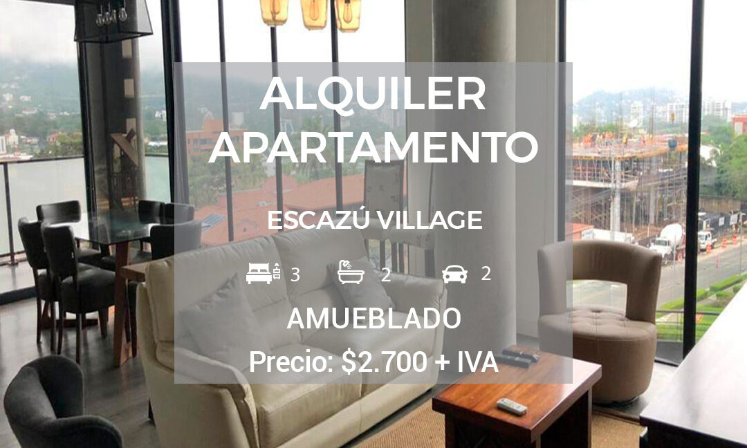 Se alquila apartamento en Escazú Village (1)