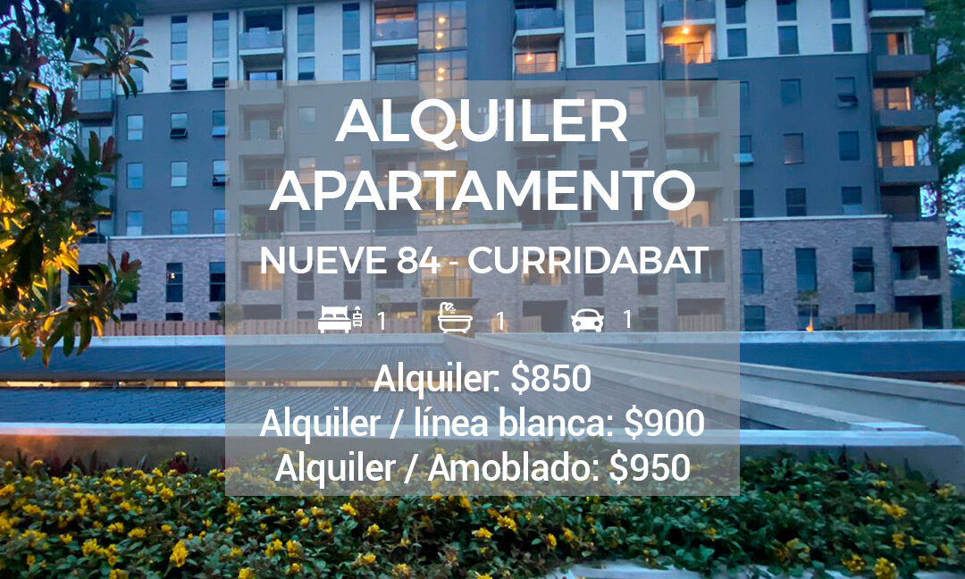 Se alquila apartamento ubicado en Nueve84, Curridabat. (1)