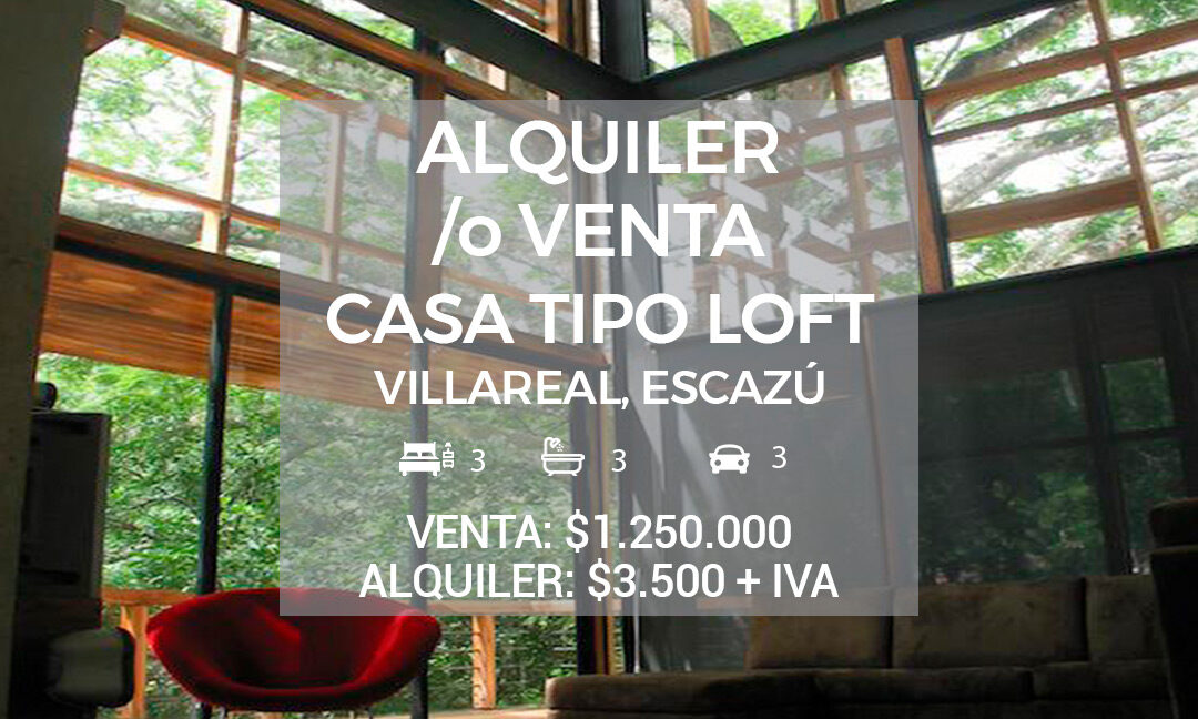 Se alquila vende casa tipo loft, ubicada en Villareal, Escazú. (1)