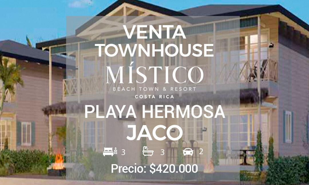 Se vende TownHouse ubicado Místico beach town & resort en Plata Hermosa, Jaco. (1)